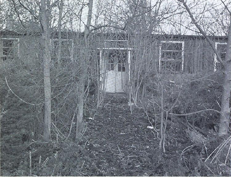 One of the old disused wartime huts awaits its fate