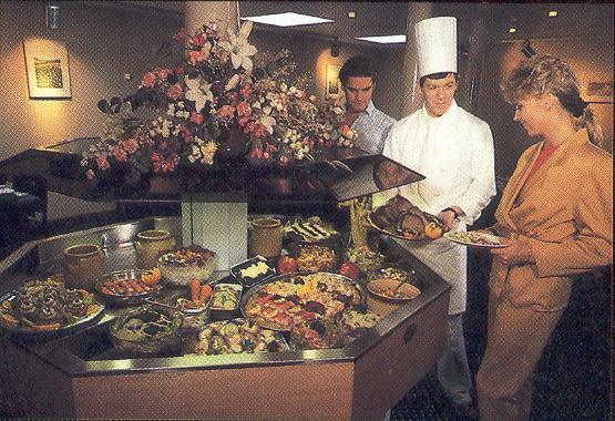 Salad bar in the modernised dining room